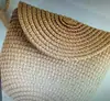 Chapéu de Palha de Aba Larga com Laço para Sol de Verão Feminino Chapéu de Praia Chapéu de Sol com Fita Ondulada Bolsa para Chapéu Férias na Beira-Mar