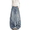 Marca Tendência Transfronteiriça Harajuku Ins Estilo Moda Japonesa Tendência Homens e Mulheres Simples Casual Popular Versátil Novo Jeans