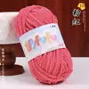 Hilo de hielo fino, terciopelo dorado, muñeca tejida a mano, suéter DIY, pantuflas de ganchillo, cojín, bufanda tejida, hilo suave