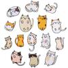 Nuevas pegatinas de tela bordadas con dibujos animados de Xiaotian, pequeñas pegatinas de parche de gato perezoso, bordado por computadora, logotipo de gato, estrella bordada, gato Zhang Zi