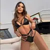 Comércio Exterior Alça de Ombro Transfronteiriça com Bojo Push-Up Tamanho Grande Sexy Conjunto de Lingerie Sexy com Alça Halter com Aro de Aço para Mulheres