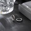 Serie Trenzada de Plata S925 Artesanía Antigua Retro Pendientes Clásicos para Niños y Niñas Pendientes