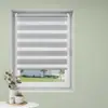 Cortinas de Gaze Macia Semi-Sombreamento Padrão Zebra Camada Dupla Impermeáveis Proteção Solar Barreira de Luz 130cm de Altura