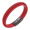 Pulsera Trenzada de Cuero y Microfibra con Acero de Titanio para Hombre en Stock Original Hecha a Mano de Nicho Pulsera de Pareja con Elementos Geométricos