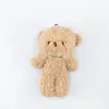 Macacão de Ursinho Urso de Cabeça Grande Fofo Chaveiro de Pelúcia de Natal Acessórios DIY Feitos à Mão Acessórios para Roupas