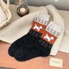 Calcetines de Lana Fair Isle Retro para Cachorro Otoño e Invierno Espesos Calientes de Media Pantorrilla Lindos Calcetines de Felpa Venta al por Mayor