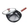 Olla de Hierro de Titanio Estilo Tiktok Multifuncional Antiadherente Engrosada Sartén de Hierro Olla de Hierro Fundido Compatible con Estufas de Inducción y Estufas de Gas