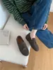 Elegantes mocasines sin cordones para mujer, novedad versátil de otoño 2026, zapatos de suela gruesa