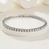 Pulsera de Tenis de Acero de Titanio Incrustada con Circonita de 2.5-5 mm Pulsera de Tenis Acero Inoxidable 316 Joyería Transfronteriza Gama Alta