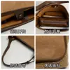 Bolsa Transversal Feminina Pequena de Pelúcia Cor Khaki Versátil Cor Lisa Suede Coreano Costurado Caxemira Outono Inverno Personalizada de Fábrica