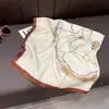 Nuevo Pañuelo Cuadrado Grande de 90 cm, Elegante Pañuelo de Seda Sarga para Mujer, Bufanda Chal de Moda para Primavera y Otoño para Decoración