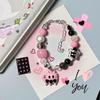 Pulseira de Contas Doce Gato Legal Design Estilo Ins Feminino Pulseira Estilo Garota Doce Fofa para Melhor Amiga Namorada Pulseira