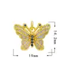 Accesorios para Joyería Micro-Embebidos DIY Serie Mariposa Corazón Cruz Varios Accesorios de Colgante Baño de Oro Real de 18K