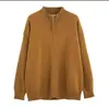Chaqueta cárdigan de punto con cuello alto para hombre y mujer, primavera, otoño, invierno 2026 nuevo estilo, prenda exterior casual de corte holgado, suéter de moda
