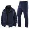 Conjunto de Algodão Puro de Tamanho Grande 2026, Conjunto Cardigan para Esportes ao Ar Livre e Lazer de Primavera e Outono, Conjunto de Três Peças de Moletom Confortável e Respirável
