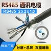 Cabo Blindado Duplamente Trançado Estanhado Torcido Shanghai Wanpu 2x 2x 1.0 Cinza RS485