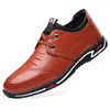 Sapatos Masculinos de Couro, Sapatos Casuais de Couro para Negócios, Sapatos Tendência Novos para Primavera e Outono, Sapatos de Cadarço Baixos, Sapatos Masculinos, Sapatos de Trabalho