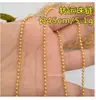 Collar de oro vietnamita con arena para mujer, cadena de pigmento chapada en oro 999, cadena de clavícula sin colgante.