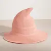 Sombrero de Bruja Hilo de Algodón Transfronterizo Europeo y Americano Sombrero de Bruja para Fiesta para Mujeres, Hombres y Niños Sombrero de Halloween Tejido Sombrero de Mago Puntiagudo