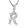 Venta Caliente Transfronteriza Europea y Americana 26 Alfabeto Inglés Joyería Colgante Hip Hop Creativo hiphop Moderno Collar Rap