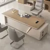 Escritorio de jefe, muebles de oficina simples y modernos, escritorio de oficina, escritorio ejecutivo de gerente, escritorio y silla de jefe de lujo ligero de alta gama