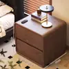 Mesita de noche negra, diseño moderno y minimalista, nuevo modelo 2026, gabinete de noche para dormitorio, gabinete de almacenamiento de madera maciza, unidad de almacenamiento simple