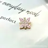Aretes Serie Oro Rosa F136 Aleación de Titanio 2 Piezas G23 Titanio Rosca Interna Zirconia Studs Labret Aretes Joyería para Piercing
