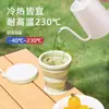 Taza de agua plegable popular de silicona de grado alimenticio, taza retráctil portátil, adecuada para viajes y uso al aire libre, resistente a altas temperaturas, adecuada tanto para bebidas calientes como frías