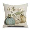Funda de Almohada de Otoño y Acción de Gracias de Amazon Transfronteriza Funda para Cojín de Sofá de Casa Poliéster Estampada Calabaza de la Cosecha Almohada