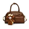 Bolso Satchel Coreano de Nicho Bolso Baguette para Mujer Otoño 2025 Nuevo Textura de Alta Gama Estilo Extranjero Retro Bolso de Hombro Cruzado