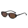 2026 Nuevas Gafas de Sol Retro Modernas de Gama Alta Color Té con Marco Estrecho Pequeñas Marrones para Mujeres con Rostros Cuadrados y Redondos, Gafas de Sol Cat-Eye Adelgazantes