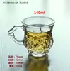 Taza de Café Transparente Gruesa Resistente al Agua Caliente Taza de Té de Vidrio con Asa Taza de Vidrio sin Plomo Taza para Jugo Leche