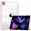 Para Apple iPad Pro11 2024 Capa Protetora Air13 Compartimento Transparente para Caneta Suporte Triplo Pro13 Capa de Couro