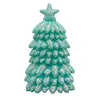 Árbol de Navidad de Globos de Aluminio de Montaje DIY 4D de Ilusión Grande de Pie Decoración de Fondo para Nochebuena