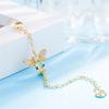 Deseo Venta Caliente Color Dorado Chapado Joyería Tesoro Creativo Citrino Peridoto Abeja Pequeña Pulsera Microincrustada Suministro