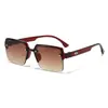 Gafas de Sol de Moda Nuevas con Medio Marco Personalizadas para Mujer, Gafas de Sol Estilo Ceja para Ciclismo y Pesca, Gafas de Sol con Medio Marco de Sombra Tendencia para Hombre