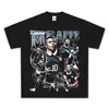 Camiseta de manga larga retro americana transfronteriza con estampado de Kylian Mbappé, corte holgado, hombros caídos, streetwear para hombre, venta al por mayor