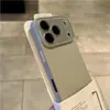 Adequado para a Nova Capa de Celular Estilo Ins Cinza Titânio com Textura de Lichia para Apple 17 Pro iPhone