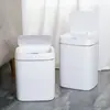 Cubo de basura inteligente transfronterizo Baño Cocina dormitorio tapa de apertura por inducción automática cubo de basura de inducción recargable hueco