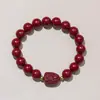 Pulsera de Hilo Rojo con Cinabrio para los Doce Signos del Zodíaco y las Ocho Deidades Guardianas, Hecha a Mano para Hombres y Mujeres Parejas