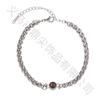 2024 Novo 100 Idiomas Eu Te Amo Projeção Foto Pulseira Titânio Aço Quadrado Pérola Cadeia Casal Pulseira para Homens e Mulheres