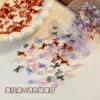 Acessórios para Unhas Maillard Laço Mistos Outono e Inverno Cor Café Gelo Transparente Fita Laço Tridimensional Decoração de Unhas Ins