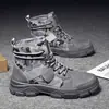Zapatos de Algodón Cálidos Engrosados de Terciopelo de Invierno para Hombre Zapatos de Trabajo Impermeables Antideslizantes Martin para Obra Protección Laboral Zapatos de Moda