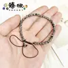 Pulsera tejida de piedra de llama de 4 mm transfronteriza europea y americana, versátil para el uso diario, pulsera de joyería para parejas al por mayor