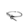 Anillo Trenzado de Plata de Ley 925 para Mujer, Banda Lisa Simple y Única, Estilo Vintage, No se Desvanece, Anillo Abierto Ajustable, Joyería para Venta al por Mayor