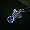 Colgante de Corona de Plata de Ley 925 Tendencia Versátil Pareja Femenina Diseño de Nicho Lujo Ligero Estilo Coreano Colgante Moda Venta al por Mayor