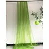 Cortina de Hilo Tie-dye con Degradado Verde Tela de Hilo de Red Nuevo Estilo Chino Estilo Antiguo Decoración de Fondo para Bodas Arreglo de Escena del Festival del Loto