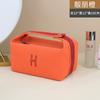 Bolsa de Cosméticos Satchel Personalizada, Bolsa de Cosméticos de Cincha Simple y Portátil, Bolsa de Cosméticos de Lona de Gran Capacidad, Neceser de Viaje
