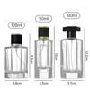 Botella de Perfume Octogonal de Vidrio al por Mayor Transparente Embotellado Cosmético Hexagonal Bayoneta Perfume Botella de Spray de Niebla Fina