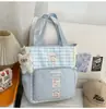 Bolso Cruzado para Campus Estudiantil, Bolso de Mano Estilo Nuevo, Bolso Versátil con Bloques de Color Estilo Universitario para Tutorías, Bolso de Hombro de Gran Capacidad para Mujer